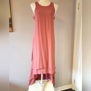 BCBG dusty rose evening dress